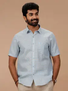 Ramraj Men Micro Checks Checked Casual Shirt