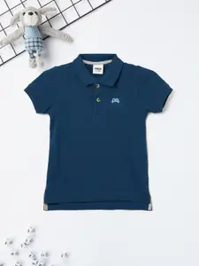 max Boys Solid Polo Collar Cotton T-shirt