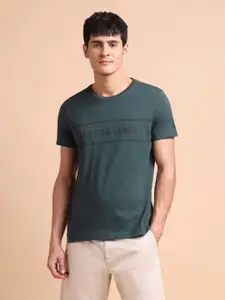 U.S. Polo Assn. Men Brand Embossed Slim Fit Cotton T-shirt
