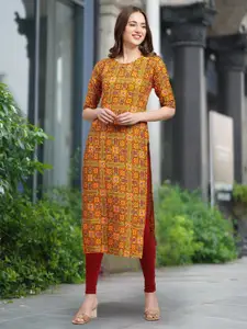 Anouk Rustic Women Ethnic Motifs Printed Crepe Kurta
