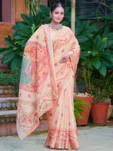 Anouk Woven Design Ethnic Motifs Floral Design Saree