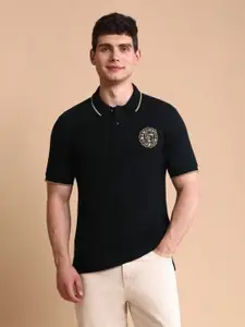U.S. Polo Assn. Denim Co. Men Solid Polo Collar Pure Cotton Muscle Fit T-shirt