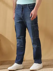 Dennis Lingo Men Relaxed Fit Mid-Rise Stretchable Cargo Jeans