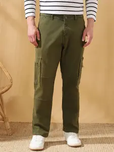 Dennis Lingo Men Relaxed Fit Mid-Rise Stretchable Cargo Jeans