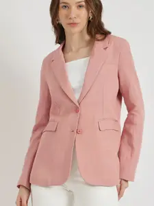 FableStreet Women Notched Lapel Collar Single-Breasted Formal Blazers