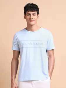 U.S. Polo Assn. Men Brand Embossed Slim Fit Cotton T-shirt