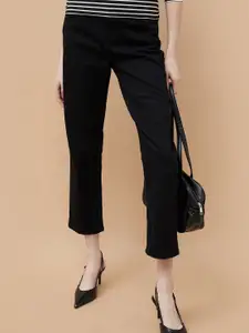 Fame Forever by Lifestyle Women Cotton Straight Fit Mid-Rise Light Fade Cropped Jeans