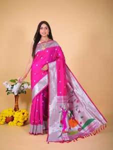 LeeliPeeri Designer Woven Design Zari Paithani Saree