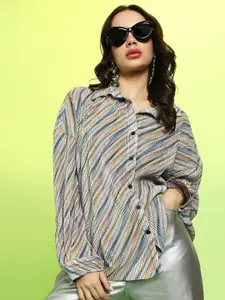 PINACOLADA Women Comfort Extended Sleeves Printed Casual Shirt