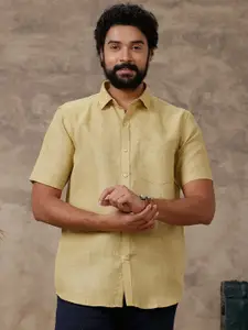 Ramraj Men Spread Collar Casual Shirt