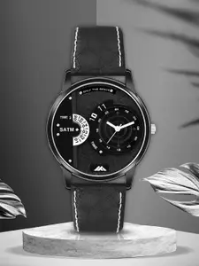 Shocknshop Men Brass Dial & Leather Straps Analogue Watch MT35