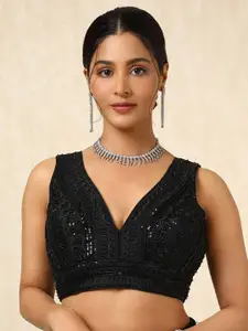 Soch Embroidered Saree Blouse