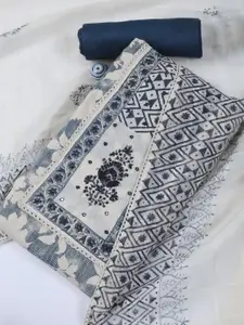 Meena Bazaar Floral Printed Unstitched Dress Material