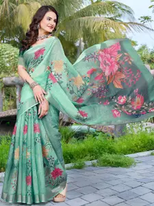 Anouk Floral Printed Saree with Blouse Piece