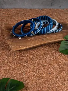 Taasha Craft Set Of 5 Thread Beaded Bangles