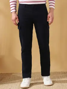 Dennis Lingo Men Solid Straight Fit Cargo Trousers