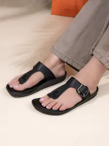 Mast & Harbour Women Open Toe Flats with Buckles