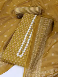 Meena Bazaar Floral Printed Unstitched Dress Material