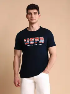 U.S. Polo Assn. Denim Co. Men Brand Logo Printed Muscle Fit Cotton T-shirt
