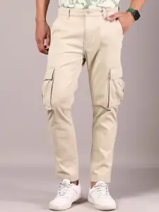 V-Mart Men Mid-Rise Cotton Cargos Trousers