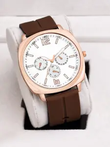 Shocknshop Men Brass Dial & Straps Analogue Watch MT57