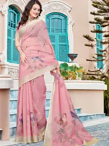 Anouk Floral Woven Design Saree With Blouse Piece