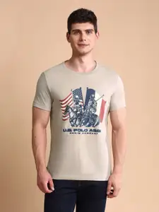 U.S. Polo Assn. Denim Co. Men Graphic Printed Muscle Fit Cotton T-shirt