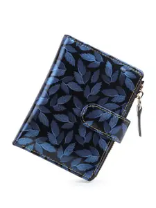 TnW Women Floral Printed PU Two Fold Wallet