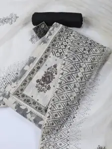 Meena Bazaar Geometric Printed Unstitched Dress Material