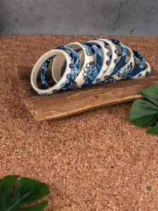 Taasha Craft Set Of 10 Thread & Mirror Bangles