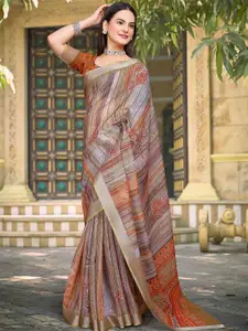 Anouk  Geometric Printed Zari Saree