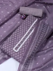 Meena Bazaar Floral Printed Unstitched Dress Material