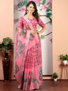 Anouk Kalamkari Printed Zari Saree