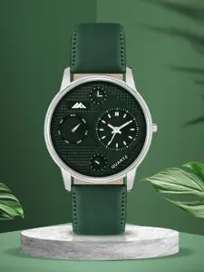 Shocknshop Men Brass Textured Dial & Reset Time Analogue Watch MT34