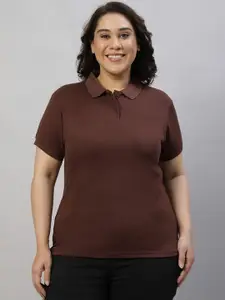 Wear Your Opinion Women Plus Size Half Sleeve Polo Collar Neck Polo T-shirt