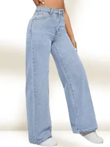 Metronaut Women Classic Regular Fit Mid-Rise Highly Distressed Jeans