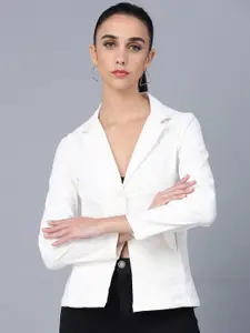 Moda Rapido Cotton Notched Lapel Collar Single-Breasted Blazer