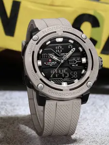 Naviforce Men Dial & Straps Multifunctional Digital Chronograph Watch NF7114 B.GY B.GY