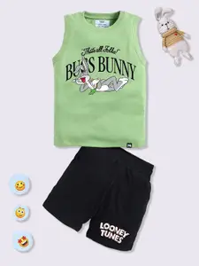 YK X Minute Mirth Boys Looney Tunes Printed Top with Shorts