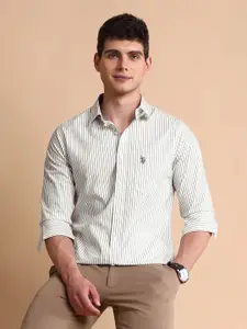 U.S. Polo Assn. Vertical Striped Opaque Cotton Classic Tailored Fit Casual Shirt