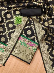 Panzora Ethnic Motifs Woven Design Unstitched Dress Material