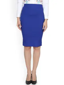 Moda Rapido High Waist Straight Knee Length  Skirt