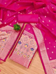 Panzora Ethnic Motifs Woven Design Unstitched Dress Material