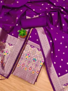 Panzora Ethnic Motifs Woven Design Unstitched Dress Material