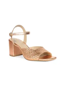 Saint G Women Leather Block Heel Sandals