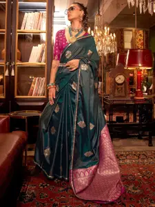 Anouk Woven Design Satin Zari Banarasi Saree