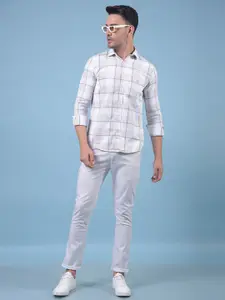 Crimsoune Club Men Classic Slim Fit Checked Casual Shirt