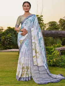 Satrani Floral Satin Saree