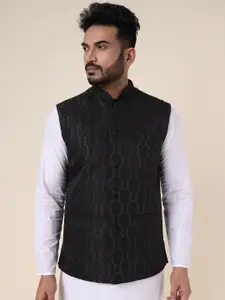 W & G Woven Design Nehru Jacket