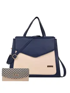 FOMMIL Colourblocked Structured Satchel With Quilted
